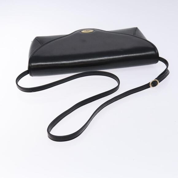 GUCCI Shoulder Bag Leather Black Gold - Picture 7 of 13